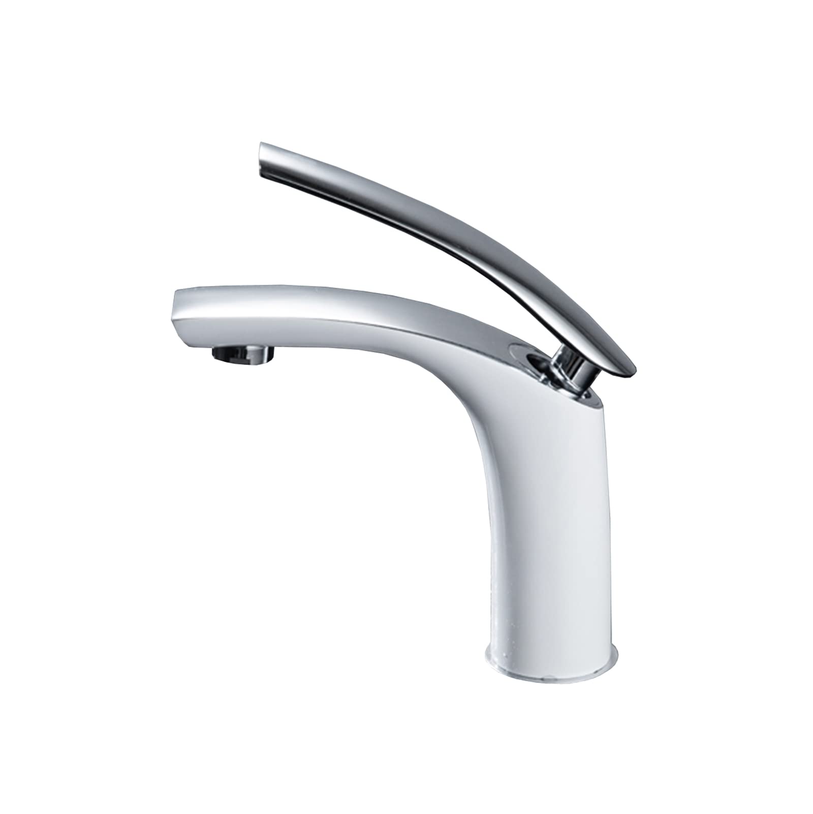 Robinet de lavabo blanc pour évier de salle de bain moderne et lumineux