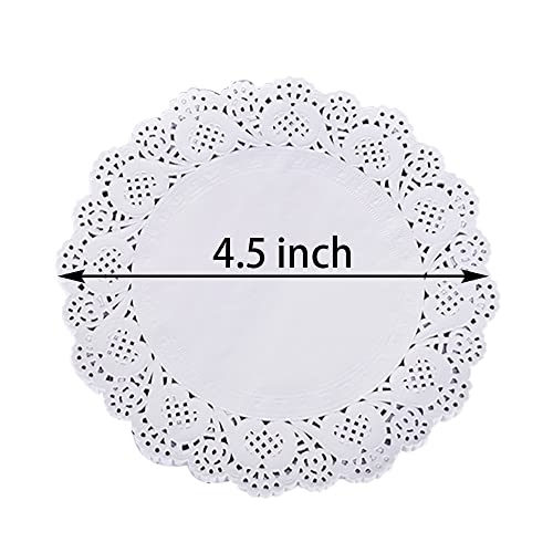 Paper Doilies 4 Inch,White Paper Doilies, Lace Paper Doilies Round Decorative Paper,100 Pcs #TOP1