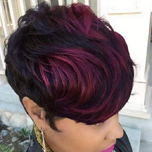 WowPower Women Wigs Red Short Wavy Straight Wigs, Natural Curly for Black Women Lightweight & Durable Synthetic Hair for Carnival Masquerade 11.8'' (B) WowPower Women Wigs Red Short Wavy Straight Wigs, Natural Curly for Black Women Lightweight & Durable Synthetic Hair for Carnival Masquerade 11.8'' (B)