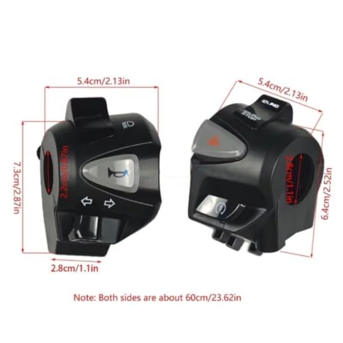 Commande clignotant moto universelle et interrupteur guidon - 7