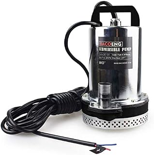 BACOENG DC 12V Farm & Ranch Solar Water Pump Submersible Well Pump 26ft