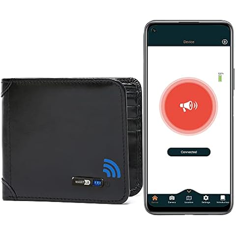 SMART CC Anti-Lost Wallet for Men, Mens Wallet with GPS Position Locator & Bluetooth Tracker Finder Credit Card Gift Box Cover