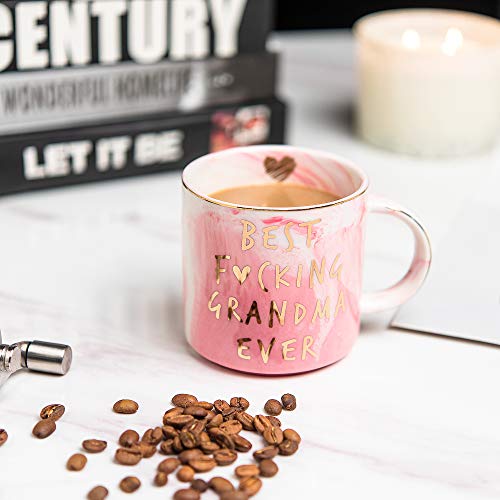 Taza de cerámica rosa con diseño mármol 11.5 oz miniatura 6
