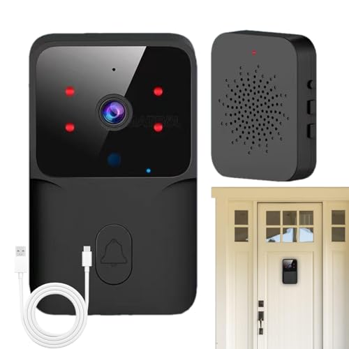 Timbre de vídeo inalámbrico, timbre de vídeo - Cámara de seguridad para timbre - Videoportero de larga duración para casa, apartamento, villa y oficina