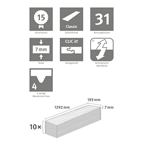EGGER NatureSense Laminat EL2067 Wildeiche natur 1292x193x7mm (2,494m²)