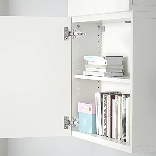 Probrico Soft Opening Kitchen Cabinet Hinges 2 Pairs (4 Pieces), Brushed Satin Nickel Face Frame Mounting Concealed Hinges For Kitchen Cupboard Hardware, With Mounting Screws #TOP1