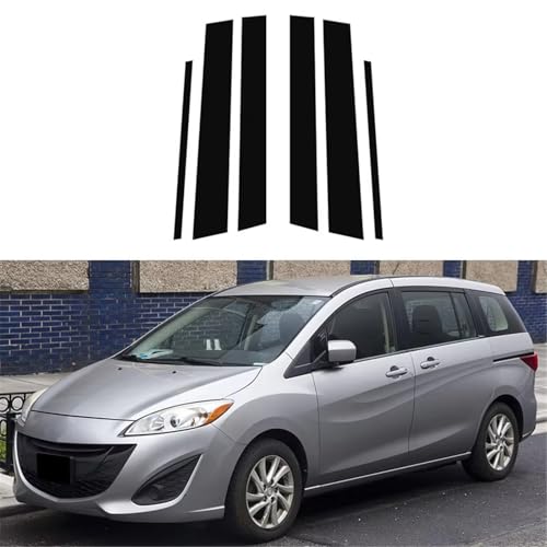 Embellecedores de pilares de ventanas Mazda 5 Premacy, acabado negro lujo 2