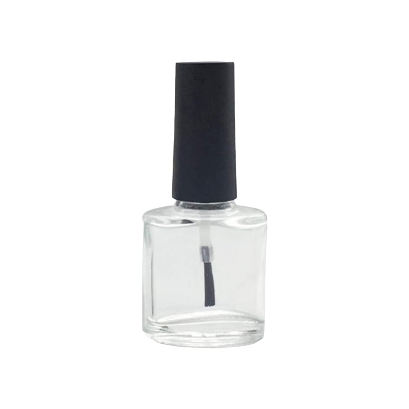 Qintreesify Clear 10ml Portable Refillable Nail Polish Varnish Bottle, Compact and Leakproof Glass Refillable Cosmetic Containers with Brush for Nail