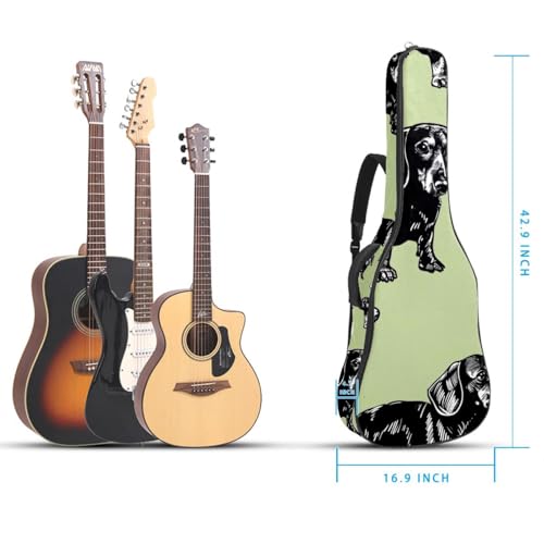Sac de transport pour guitare basse imperméable motif teckel - 5