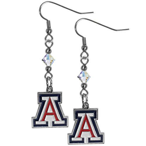 NCAA Siskiyou Sports Womens Arizona Wildcats Crystal Dangle Earrings One Size Team Color