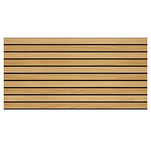 IZODEKOR Revêtement mural en bois polystyrène 3D, Panneaux acoustiques aspect bois, Décoration murale pour cuisine, salle de bains, balcon, chambre à coucher, salon, crédence de cuisine et terrasse,