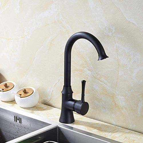 Robinet de cuisine noir idéal pour grand évier double