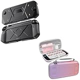 FIWWAT Switch 2 Case Black and Switch 2 Case Pink Purple