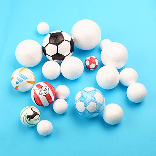 121 PCS 7 Sizes White Foam Balls Polystyrene Craft Balls for Art and Craft, Household, School Projects and Christmas Easter Painting Activity .8’’, 1’’, 1.2’’, 1.6’’, 2’’ Inches - Thumbnail 5