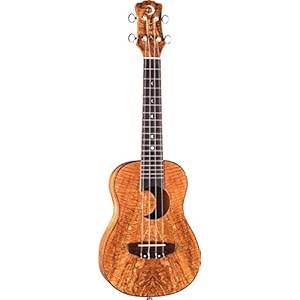 Luna Exotic Series Spalt Maple Concert Ukulele with Crescent Moon Soundhole