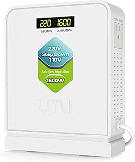 UMI 220V to 110V Step Down Voltage Converter 1600Watts Capacity with 2 Output in 110V and 100V