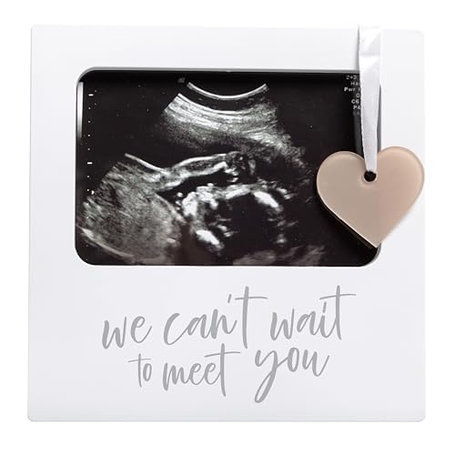 Kate & Milo Sonogram Frame, Ultrasound Picture Frame With Charm, Baby Gift for Expecting Parents, Ideal Pregnancy, Shower and Nursery Décor