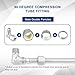 VALVENTO 316 Stainless Steel 90 Degree Compression Tube Fitting 3/4