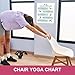 Chair Exercises Seniors, Thirty Day Workouts, Yoga Training Poster with Clear Guidance, Suitable for Travel, Fitness Helper, Exercises Poster Easy Use for Morning Working Family Friends Sports