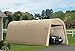ShelterLogic 10' x 20' x 8' All-Steel Metal Frame Round Style Roof Instant Garage and AutoShelter with Waterproof and UV-Treated Ripstop Cover