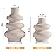 Ceramic Vases Set of 2-White Vase for Modern Home Decor, Flower Vases for Aesthetic Room Decor,Boho Decor Wedding Dinner Table Party Office Centerpiece Table Decorations (A White)