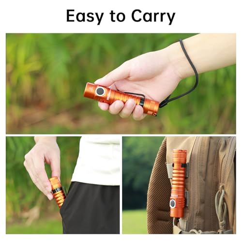Image of Wurkkos FC11C Led Flashlight Rechargeable High Lumen 1200 | 90 High CRI Small Flashlight, Super Bright EDC Flashlight IP68 Waterproof, 155Meters, Magnetic Flash Light for Home (5000K)