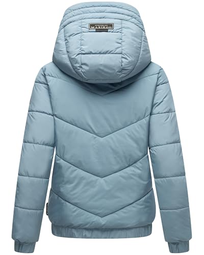 MARIKOO Damen Winterjacke warme Steppjacke mit Kapuze Nayanaa XVI Powder Blue Gr. M
