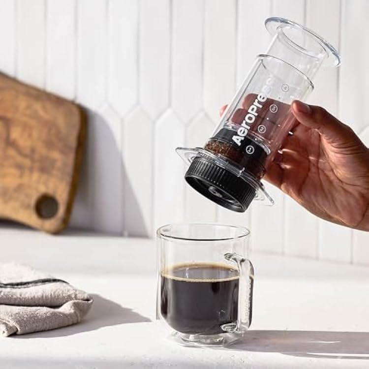 AeroPress Clear Coffee Maker & Flow Control Filter Cap Bundle