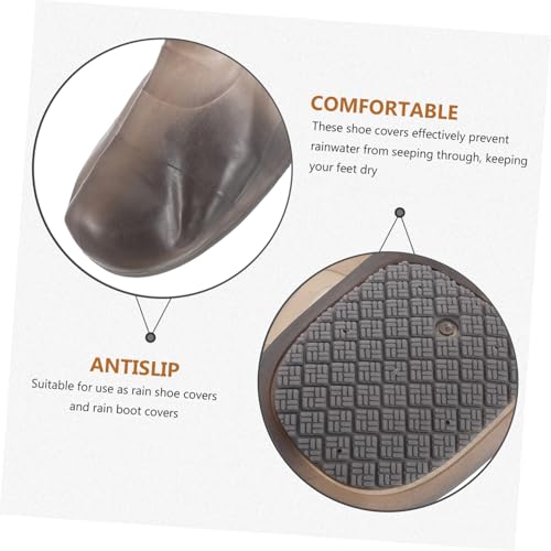 1 par de cubiertas para zapatos de silicona para hombre y mujer con alta elasticidad, protectores impermeables para lluvia, fáciles de colocar para uso exterior miniatura 3