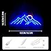 LED Decorative Lights USB Mountains Sunrise Sunset Led Neon Signs Home Decoration Wall Art Holiday Gift Brightness Adjustable 16.5''x11.8''