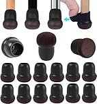 RCHYFEED 24PCS Silicone Chair Leg Caps Floor Protectors 0.75-1.25 inch, Black Chair Leg Covers with Felt Pads Sliders, Rubber Furniture Leg Caps Cups Cover for Protecting Hardwood Floor from Scratches