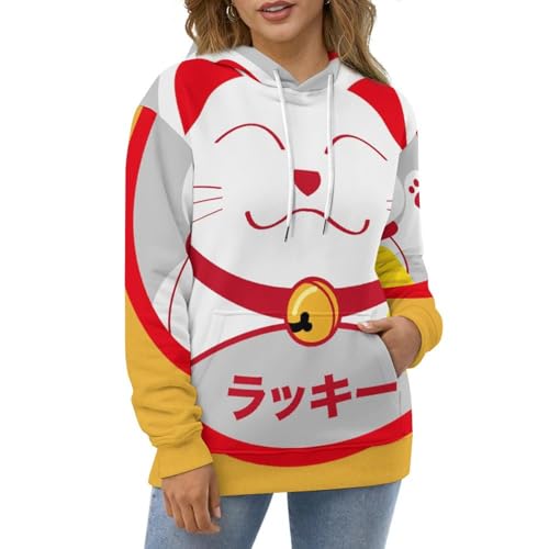 Pull chat chanceux sweats à capuche unisexe pour partager la sérénité - 5