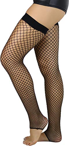 Image of ToBeInStyle Women's Fashion Dimond Net Thigh High Footless Novelty Leg Warmer Hosiery