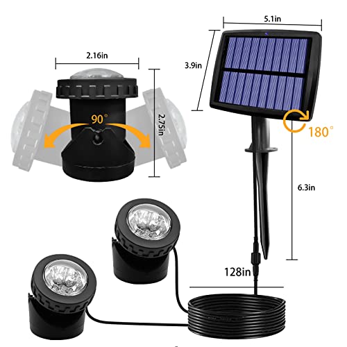 Aveki AK-DT Solar Pond Spotlights, 2 In 1 Rgb Color Changing Solar Underwater Lights 12 Led Waterproof Submarine Outdoor Landscape Spot Lights thumb #4