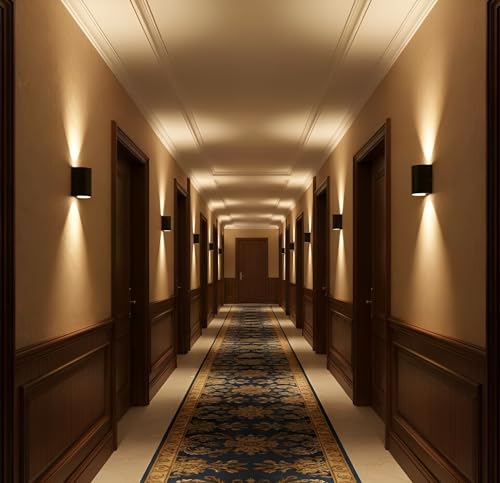 Image of Oval Up Down LED Wall Light 2 Watts | Warm White 2 Ray Outdoor Indoor Fixture | Metal IP65 Waterproof Exterior Wall Lamp for Home Balcony Staircase | Modern Lighting Wall Mounted Sconce