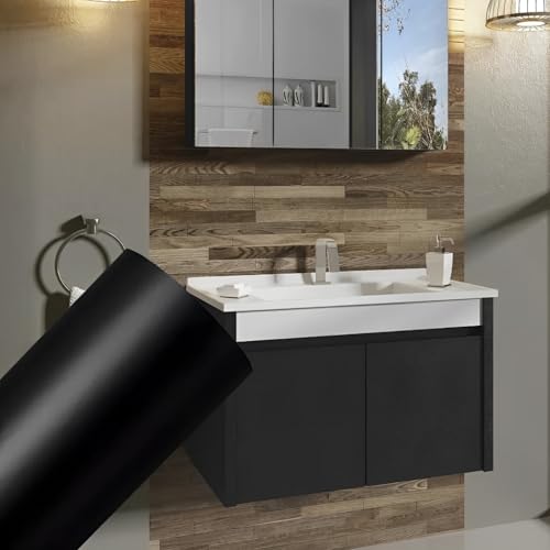 Papel Contact Adesivo de Parede 5 Metros Lavável Resistente Água(1,Branco)