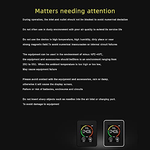 Mingzhe Detector de Qualidade do Ar Doméstico Monitor Multifuncional CO2/Temperatura/Umidade Dióxido