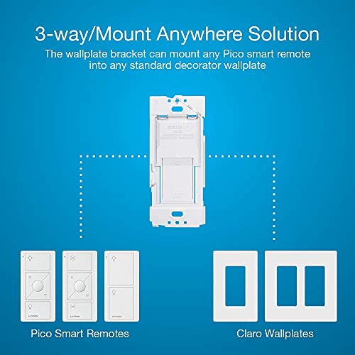 Lutron Caséta Wireless Wall Plate Bracket for Pico Smart Remote | PICO-WBX-Adapt, White