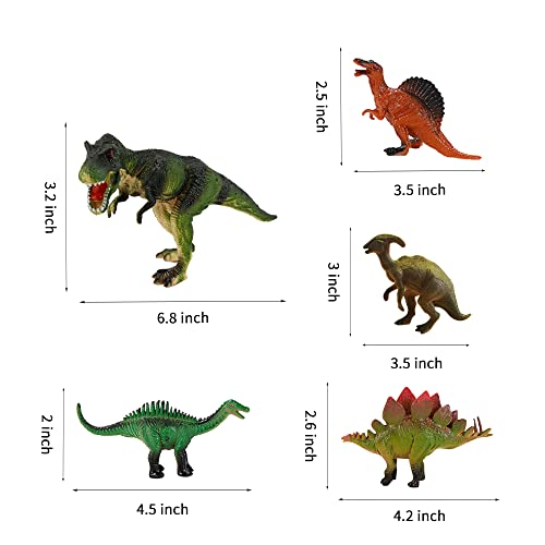 18 Pcs Dinosaur Cake Toppers With Dinosaur Eggs Leaves Trees Cake Decorations For Birthday Party Dinosaur Theme Party #TOP1