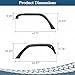 Hooke Road JK Tubular Tube Fender Flares Front & Rear Kit for 2007-2018 Jeep Wrangler JK 2/4 Doors Textured Black Solid Wheel Fenders