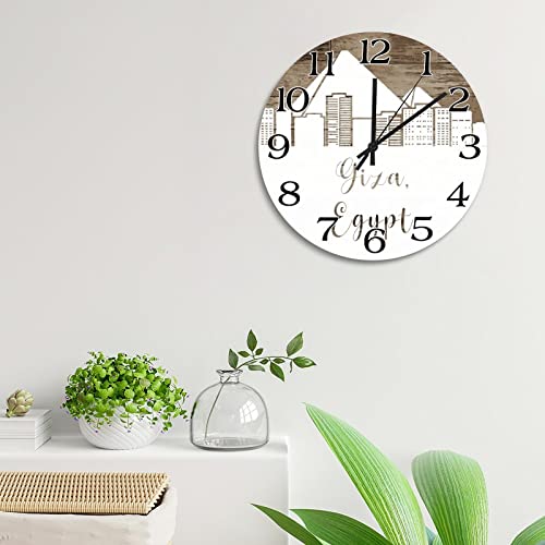 Horloges murales rondes grand format 38,1 cm de style ferme - 5