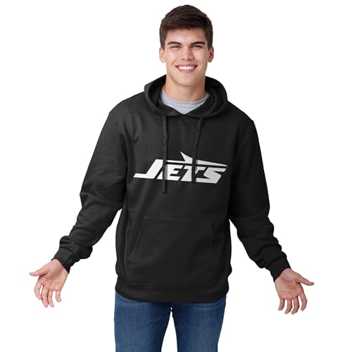 FOCO Men's Standard NFL Logo Solid Hoodie, Team Color