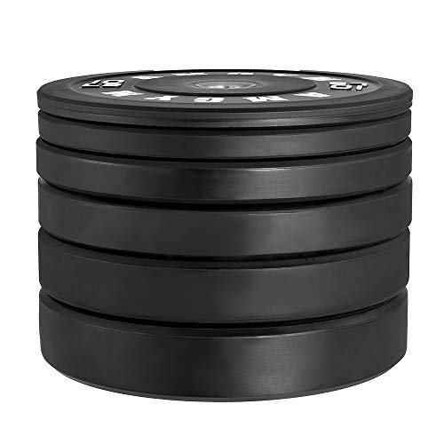 AMGYM LB Bumper Plates Olympic Weight Plates, Bumper Weight Plates, Steel Insert, Strength Training
