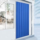 Doorway Curtain Thermal Insulated Door Curtains, Cold Protection Energy Efficient Door Screen, Solid Blackout Patio Door Panel Protection Privacy Divider, Soundproof Door Drapes for Air Conditioner He