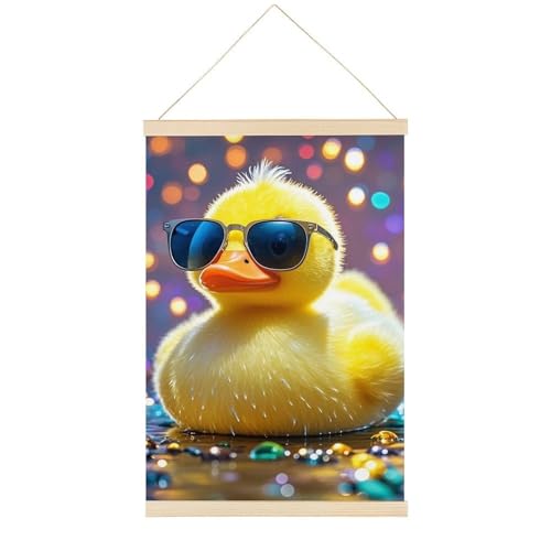 Cadre suspension affiche 40x60 motif canard lunettes soleil poster art carte HETVBNS Ellow