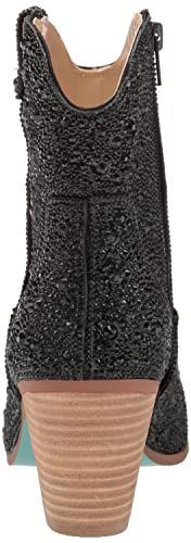 Betsey Johnson Blue Women's Diva Western Boot, Black, 8.5 #TOP2