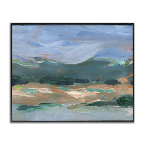 Abstract Blue Sky Coastal Landscape, 11 x 14 Inch Framed Giclée Print