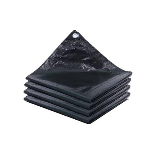 Lona impermeable 210x240 cm negra de PE resistente al moho 2