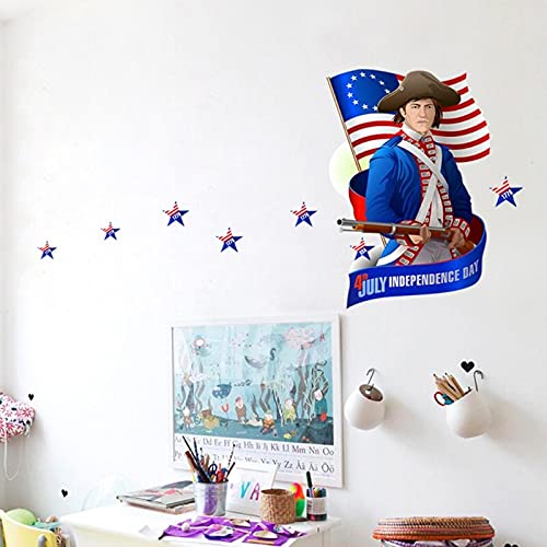 Namou 3D Personality American Independence Day Wall Sticker Customization Self-Adhesive Creative Home Wall Decoration 68Uc #TOP2