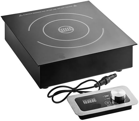 Miniatura 1 de DC1800 - Placa de inducción de 120 V 1800 W, negro, quemador individual con control remoto, 12.6 x 13.4 pulgadas, pantalla digital